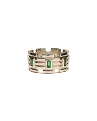 MAPLE Lui Link Stone Ring Silver 925/Emerald, Accessories