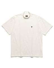 Needles S/S Mock Neck Tee - Poly Jersey White, T-shirts