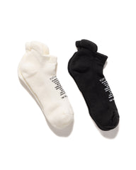 Satisfy Merino Low Socks White & Black, Accessories