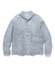 nonnative Rancher Jacket Cotton 10oz Hickory Navy Stripe, Outerwear