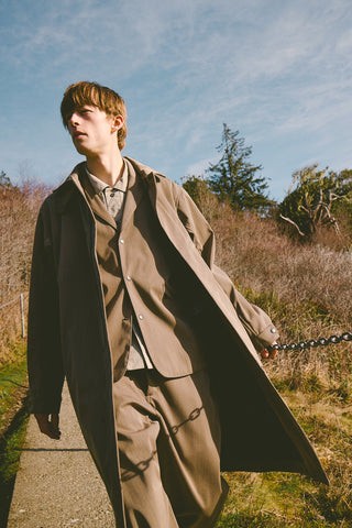 HAVEN Bureau Coat - Loro Piana Storm System 3L Wool Nylon Taupe, Coats