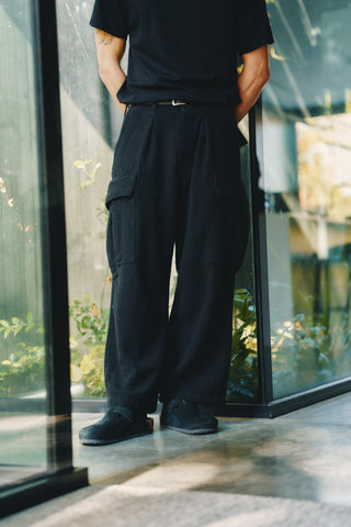HERILL for HAVEN Rigidwool Jungle Fatigue Pants Black, Pants