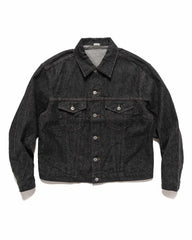 A.PRESSE Black Denim Trucker Jacket, Outerwear