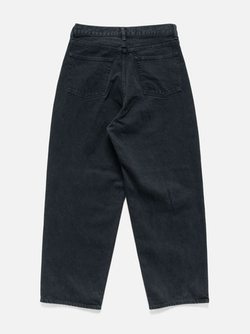 A.PRESSE Black Washed Wide Denim Pants, Jeans