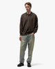 A.PRESSE Cotton Knit L/S Polo Shirt Olive, Knits