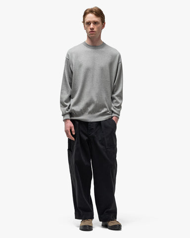 A.PRESSE Cotton Knit L/S T-Shirt Grey, Knits