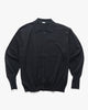 A.PRESSE Cotton Knit Polo Collar Cardigan Black, Knits