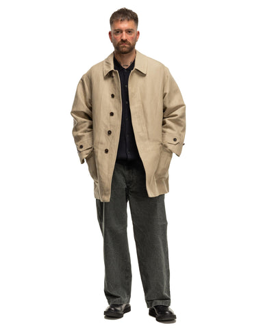 A.PRESSE Linen Half Coat Beige, Outerwear