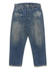 A.PRESSE No. 22 Washed Wide Denim Pants Indigo, Bottoms