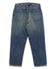 A.PRESSE No. 22 Washed Wide Denim Pants Indigo, Bottoms