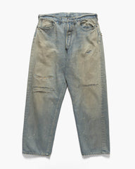 A.PRESSE No.37 Washed Wide Denim Pants Bleach, Bottoms