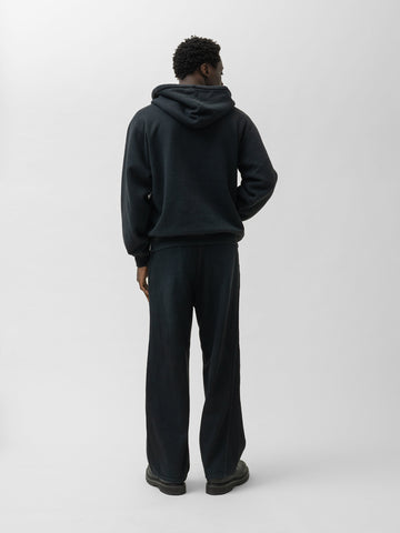 A.PRESSE Vintage Attached Snap Hood Sweat Parka Black, Hoodies