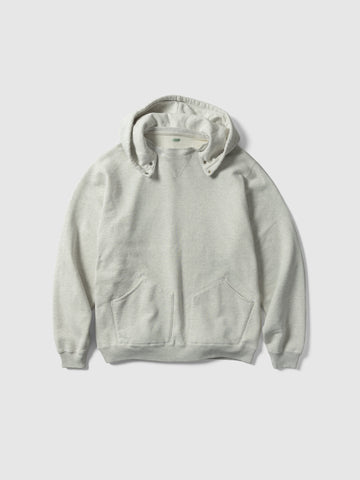 A.PRESSE Vintage Attached Snap Hood Sweat Parka Oatmeal, Hoodies
