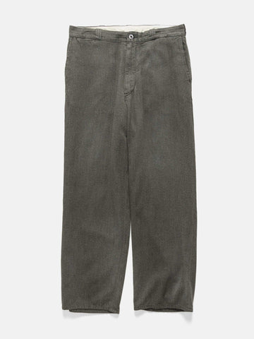 A.PRESSE Vintage Black Chambray Work Pants Black, Pants
