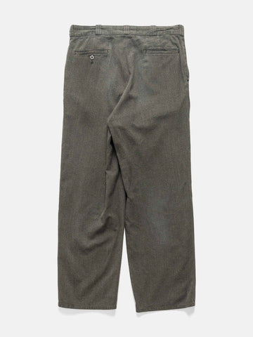 A.PRESSE Vintage Black Chambray Work Pants Black, Pants