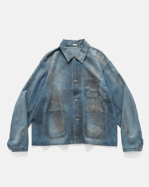 A.PRESSE Vintage Denim Coverall Jacket Indigo, Jackets