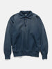 Flat shot of the A.PRESSE Vintage Half Zip Sweatshirt in Blue
