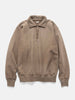 Flat shot of the A.PRESSE Vintage Half Zip Sweatshirt in Brown