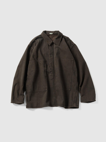 A.PRESSE Vintage M-35 Denim Pullover Jacket Brown, Shirts