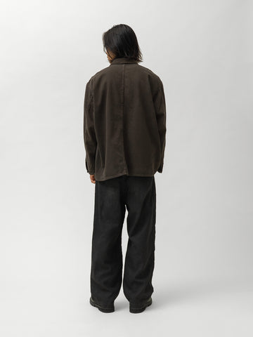 A.PRESSE Vintage M-35 Denim Pullover Jacket Brown, Shirts