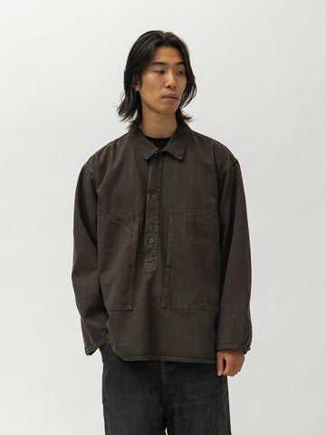 A.PRESSE Vintage M-35 Denim Pullover Jacket Brown, Shirts