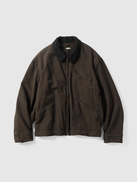 A.PRESSE Vintage Silk Cotton Detroit Jacket Brown, Jackets