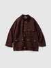A.PRESSE Vintage Silk Hemp Riding Oiled Jacket Burgundy, Coats