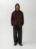 A.PRESSE Vintage Silk Hemp Riding Oiled Jacket Burgundy, Coats
