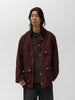 A.PRESSE Vintage Silk Hemp Riding Oiled Jacket Burgundy, Coats