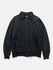 Flat shot of the A.PRESSE Vintage Sweat Cardigan in Black