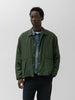 A.PRESSE Vintage Washed Silk Taffeta Coach Jacket Olive, Jackets