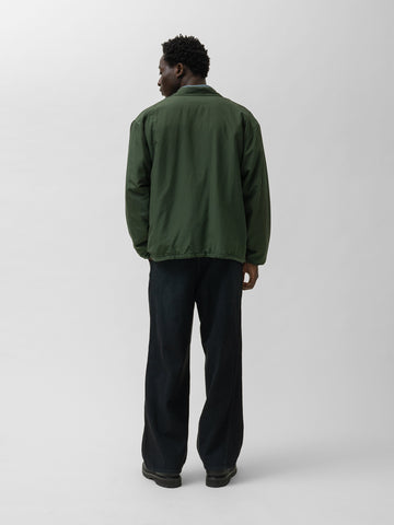A.PRESSE Vintage Washed Silk Taffeta Coach Jacket Olive, Jackets