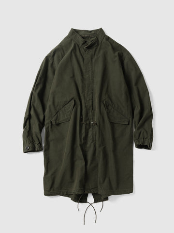 A.PRESSE Vintage Washed Wool M-65 Field Parka Olive, Coats