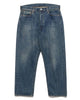 A.PRESSE Washed Denim Wide Pants Indigo, Bottoms