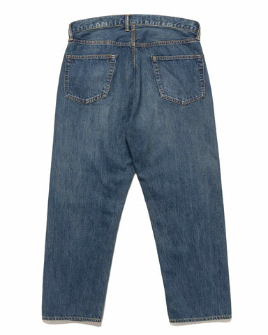 A.PRESSE Washed Denim Wide Pants Indigo, Bottoms