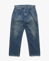 A.PRESSE Washed Denim Wide Pants Indigo #2, Bottoms