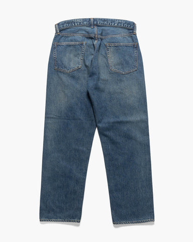 A.PRESSE Washed Denim Wide Pants Indigo #2, Bottoms