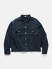 A.PRESSE Washed Silk Cotton Pique 3rd Type Jacket Blue, Jackets