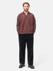 A.PRESSE Wool Corduroy Wide Tapered Trousers Black, Trousers