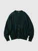 A.PRESSE Wool Cotton High Gauge Cardigan Green, Cardigans