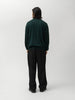A.PRESSE Wool Cotton High Gauge Cardigan Green, Cardigans