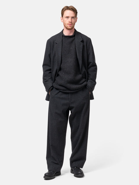 A.PRESSE-Wool-Flannel-Wide-Trousers-Charcoal-2