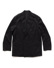 A.PRESSE Wool Gabardine Double Breasted Jacket Charcoal, Outerwear