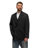 A.PRESSE Wool Gabardine Double Breasted Jacket Charcoal, Outerwear