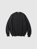 A.PRESSE Wool Knit Henley Neck Sweater Charcoal, Henley