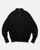 A.PRESSE Wool Knit L/S Polo Shirts Black, Shirts