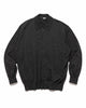 A.PRESSE Wool Knit Polo Collar Cardigan Charcoal, Sweaters