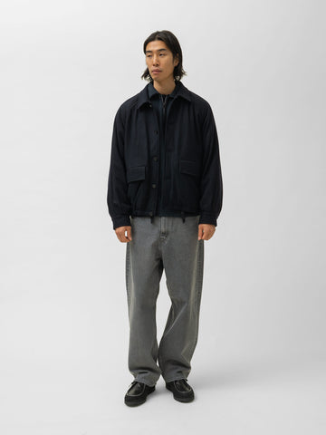 A.PRESSE Light Weight Cashmere Blouson Navy, Jackets