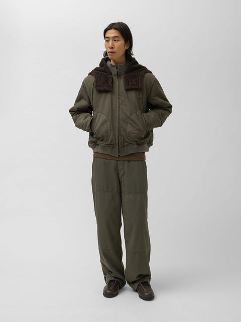 A.PRESSE Military Double Knee Trousers Olive, Pants