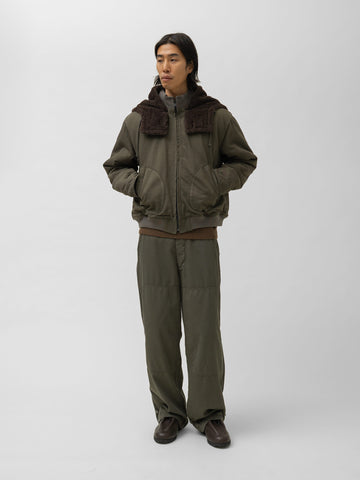 A.PRESSE Military Double Knee Trousers Olive, Pants